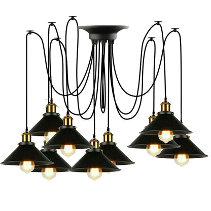 9 Light E27 2m Adjustable Hanging Industrial Ceiling Light ~6668