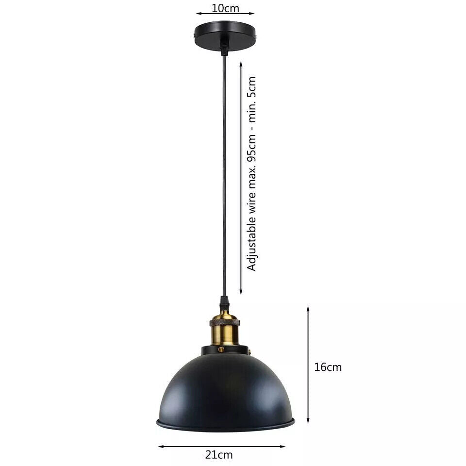 Vintage Ceiling Pendant Light Metal Lampshade Loft Hanging Retro Lamp ~  6020