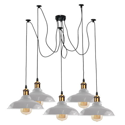 Industrial Spider Adjustable Multi Arm Pendant Light 5-Light E27~3399