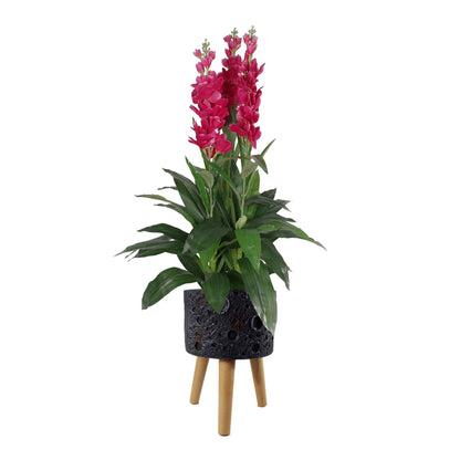 Moon Black Planter with Stand