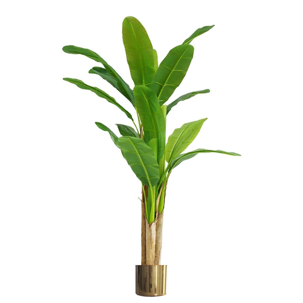 180cm Artificial Banana Tree Tropical Plant Gold Metal Planter - Premium Quality
