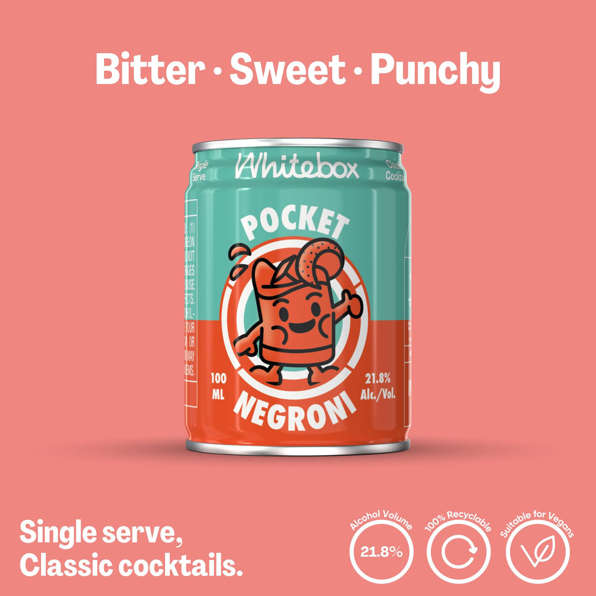 Whitebox Pocket Negroni – 12 x 100ml Ready-to-Drink Cocktails