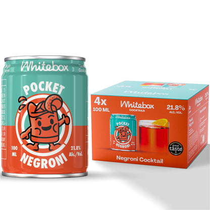 Whitebox Pocket Negroni – 12 x 100ml Ready-to-Drink Cocktails