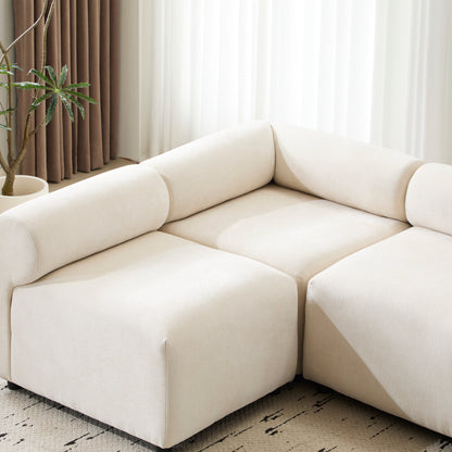 Evelyn Modular Chenille Sectional Sofa, 78- to 114-Inch Configurations