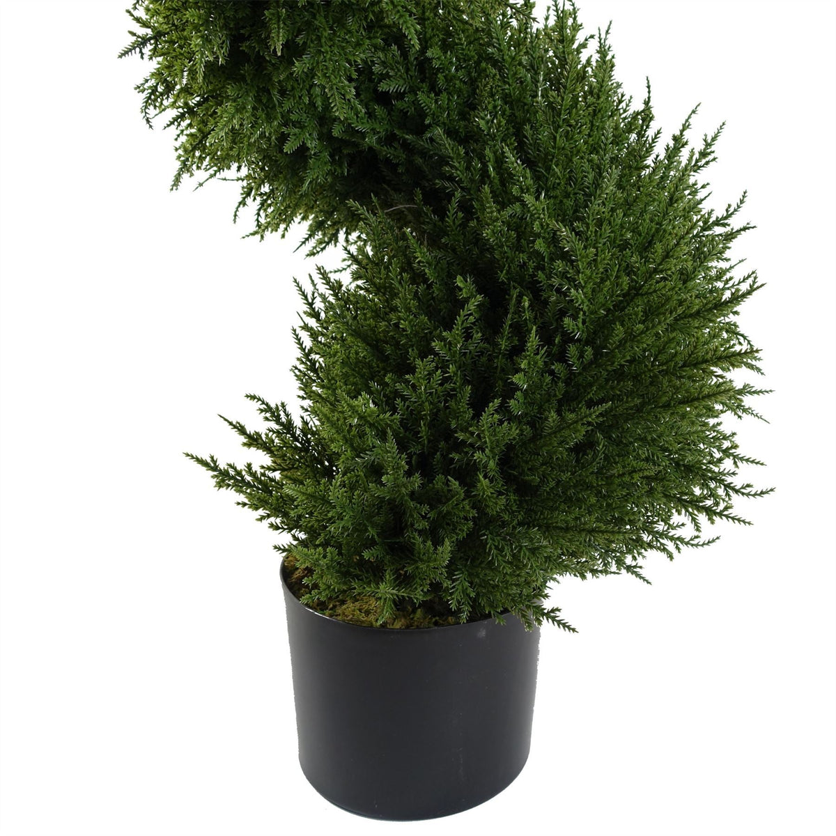 120cm Pair of Spiral Cypress Tree Artificial Topiary - Premium Quality