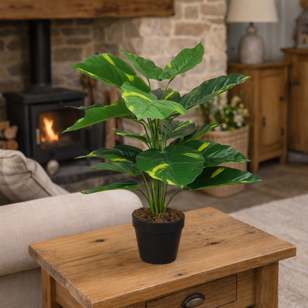 Leaf Design UK Realistic Large Artificial Foliage Plant with Pot 60cm