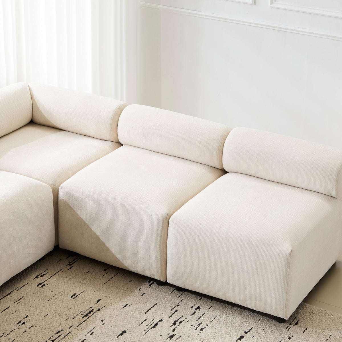 Evelyn Modular Chenille Sectional Sofa, 78- to 114-Inch Configurations