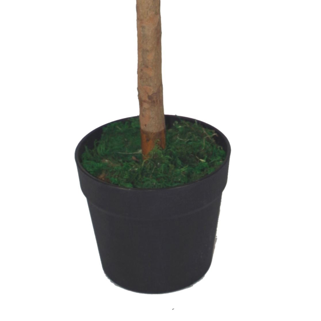 Artificial 90cm Leaf Design UK Realistic Bay Laurel Topiary Ball Tree