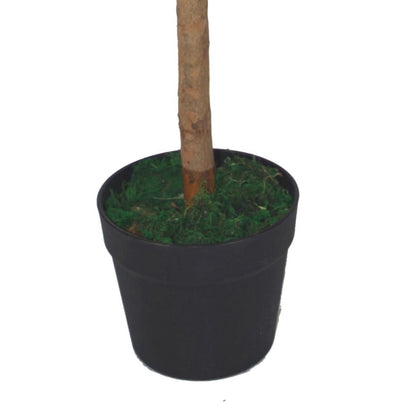 Artificial 90cm Leaf Design UK Realistic Bay Laurel Topiary Ball Tree