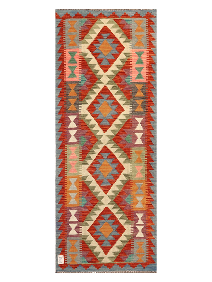 Maimana Kilim Runner - 193 × 76 cm (6'4" x 2'6")