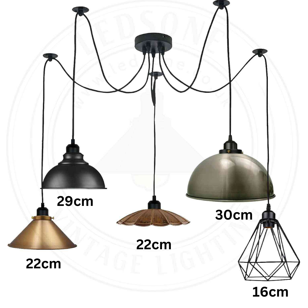 5 Light Octopus Pendant Light Spider Lamp ~6580