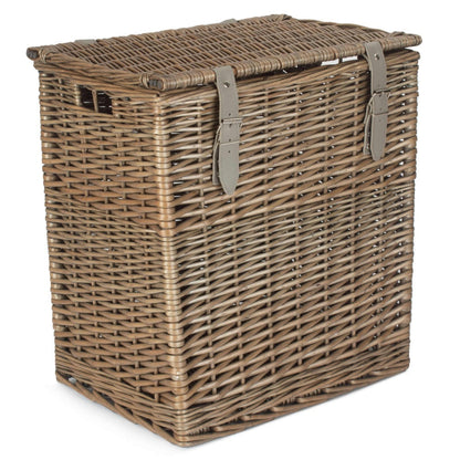 Antique Wash Vintner Storage Wicker Basket