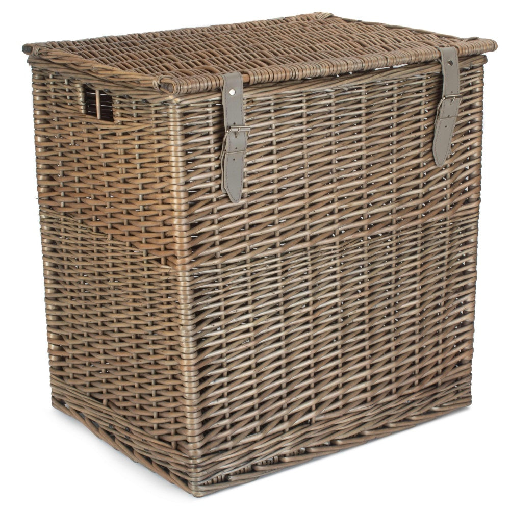 Antique Wash Vintner Storage Wicker Basket