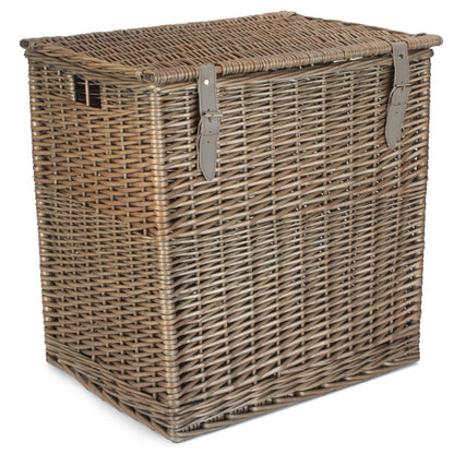 Antique Wash Vintner Storage Wicker Basket