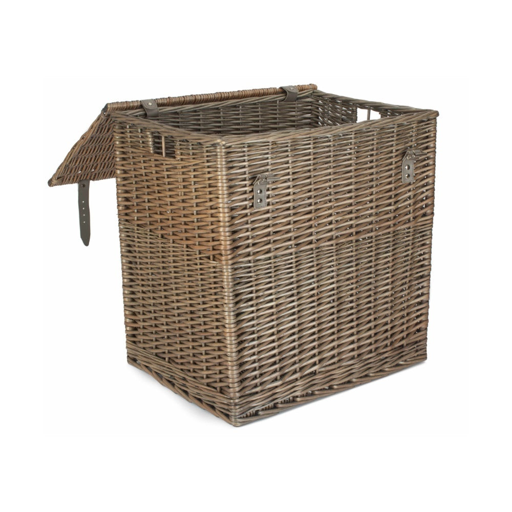 Antique Wash Vintner Storage Wicker Basket