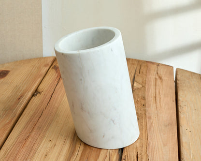 Edele White Marble Wine Bottle Holder