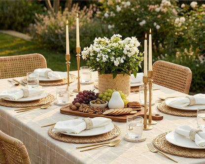 Jenna Brass Candle Holders Set