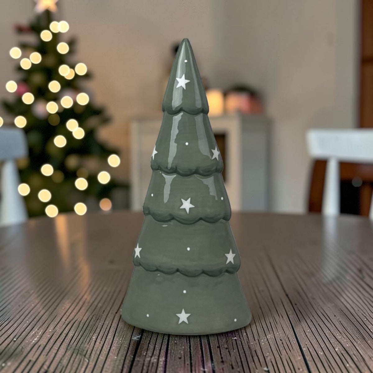 Light Green Ceramic Christmas Tree Decoration 27cm