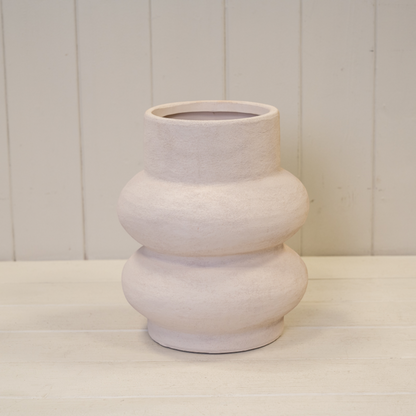 Stone White Sculptured Decorative Vase