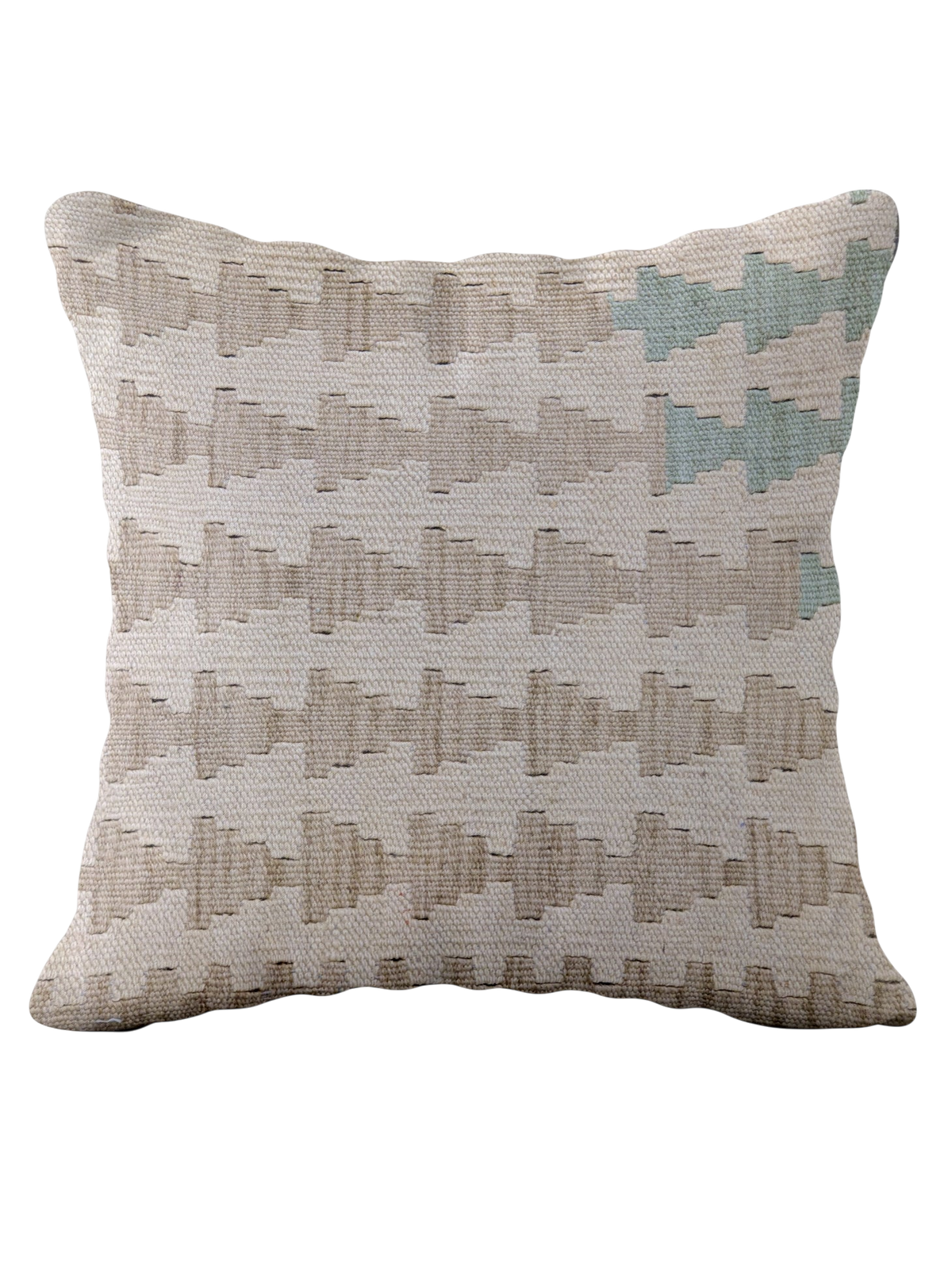 Qamar, Afghan Kilim Cushion Cover - 45 × 45 cm (18" x 18")