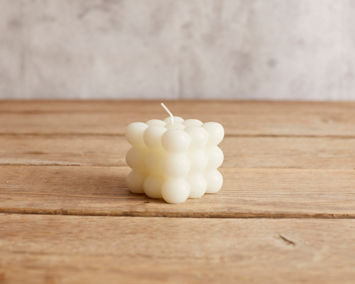 Bay White Bubble Candle