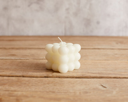 Bay White Bubble Candle
