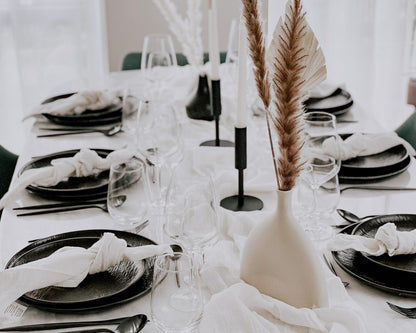 Enigma Black Porcelain Round Dinner Plate