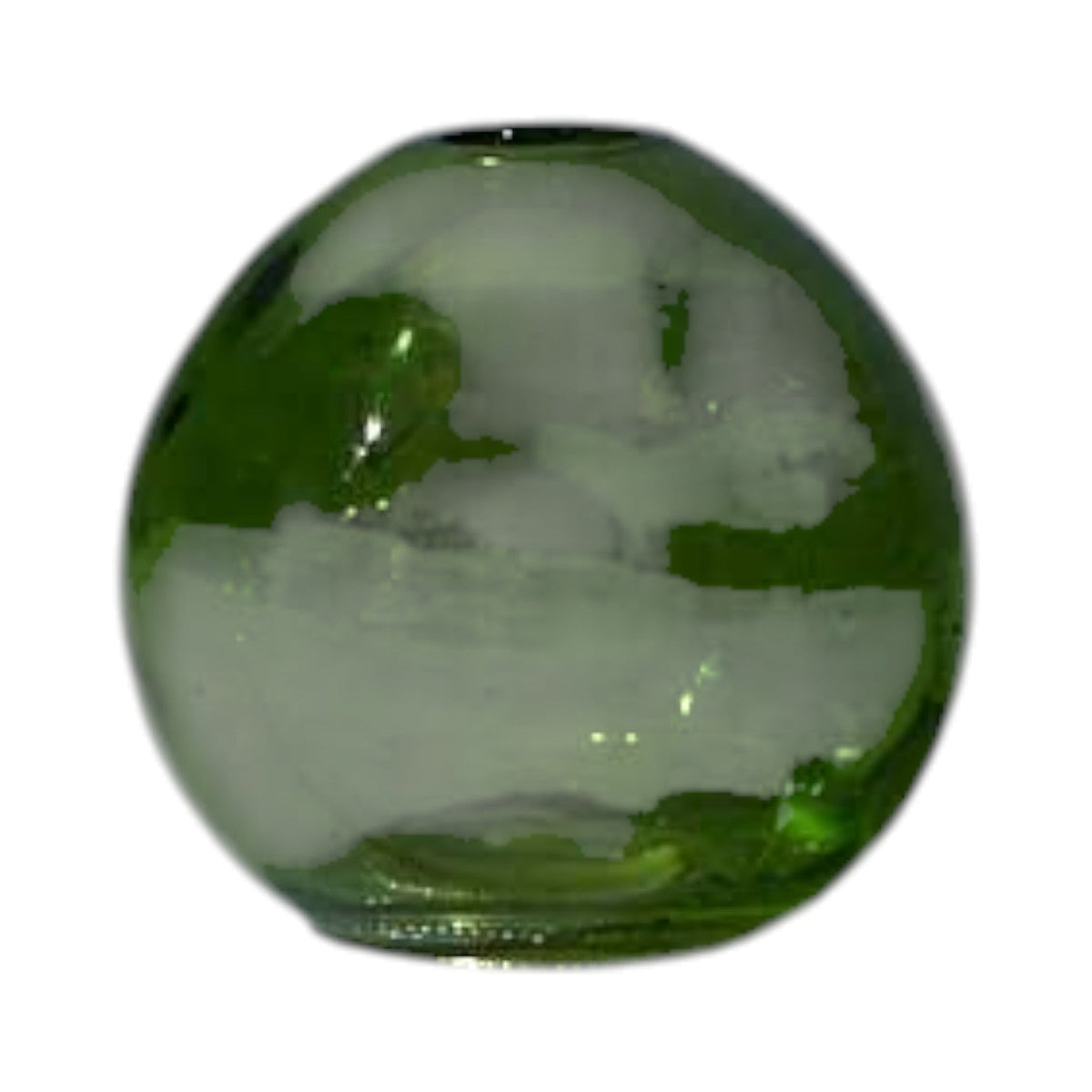 Emerald Green Globe Glass Vase