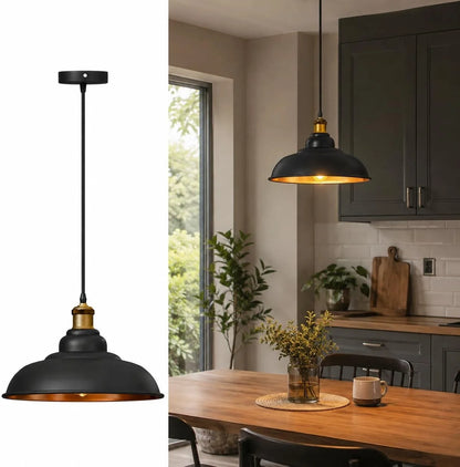 10 Pack Vintage Industrial Black Ceiling Pendant Light ~6937