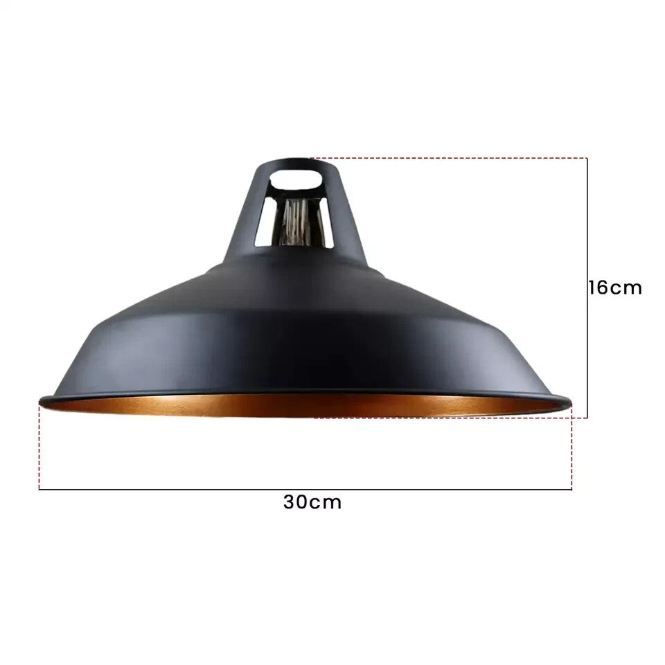 Black Gold Vintage Industrial E27 Pendant Lamp Shades~5693