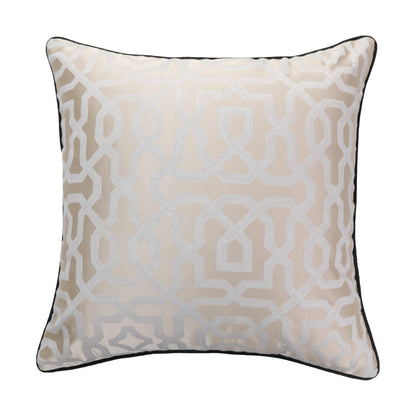 Designer Cushion Cover with Black Piping (18x18" - 45x45 cm) - Style 51