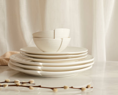 Maeve White Porcelain Round Starter Plate