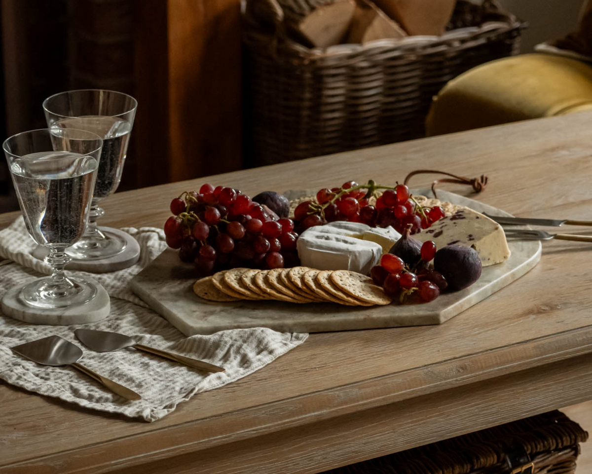 Yara Torrent Marble Serving and Charcuterie Board