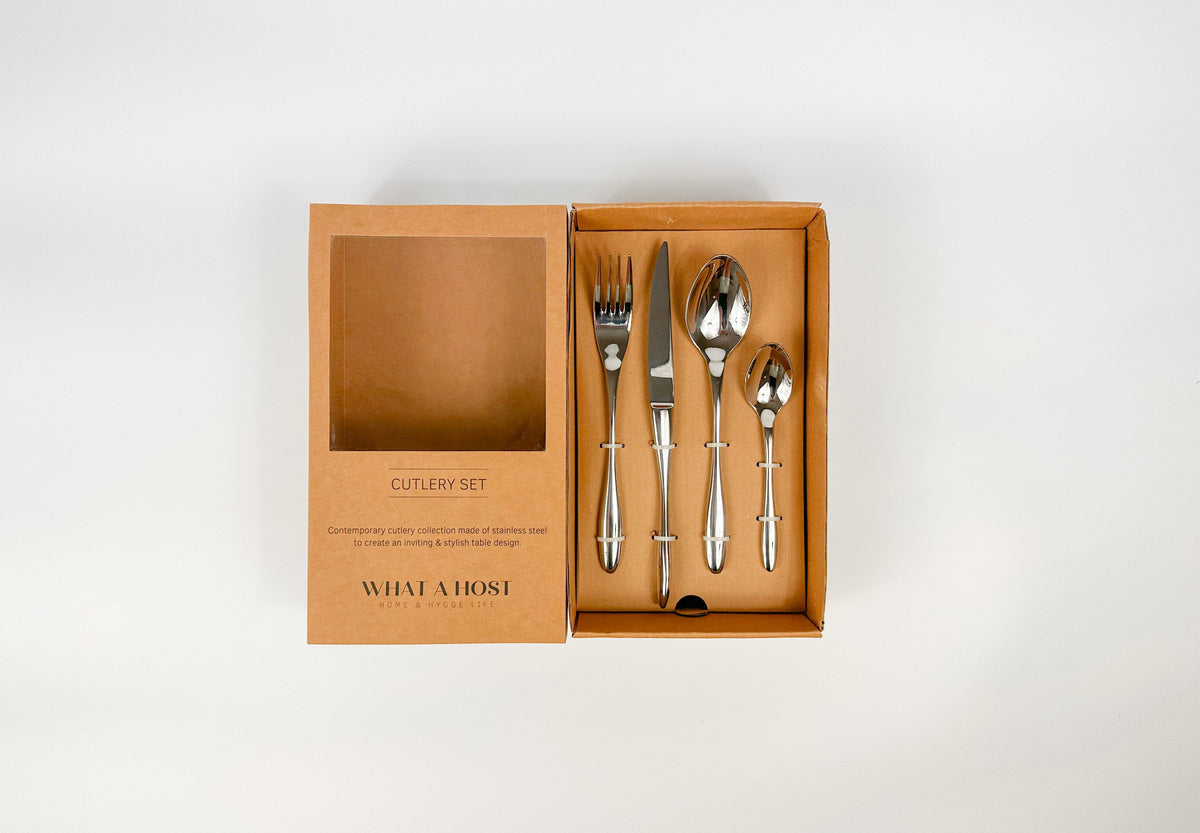 Milan Silver Stainless Steel Cutlery Sets x16/24 pieces