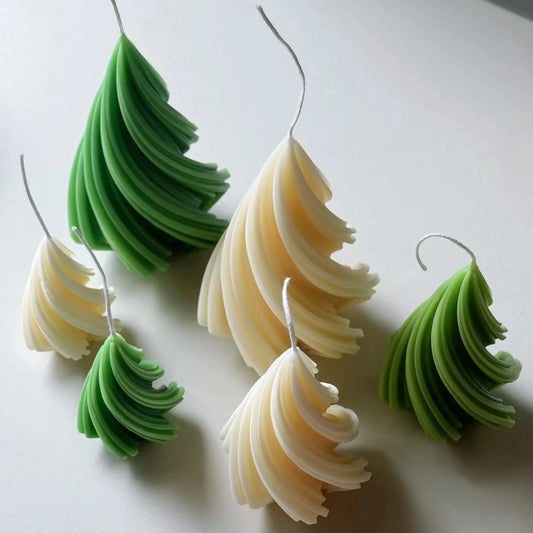 Modern Swirling Christmas Tree Candles