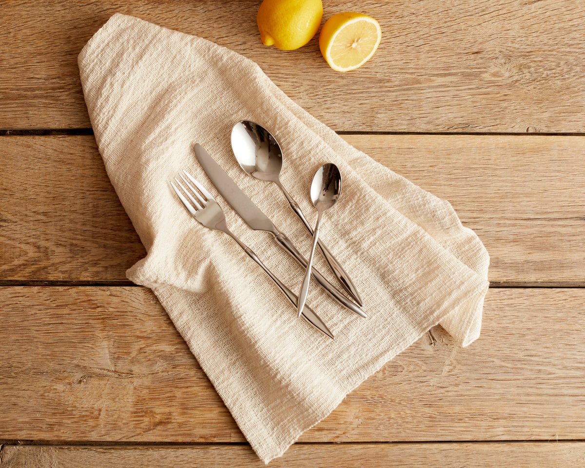 Monaco Silver Cutlery Set – 16 or 24 Piece Stainless Steel Flatware