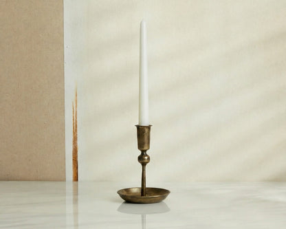 Noa Rustic Gold Candle Holder