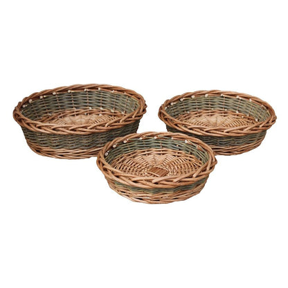 Unpeeled Willow Round Wicker Tray