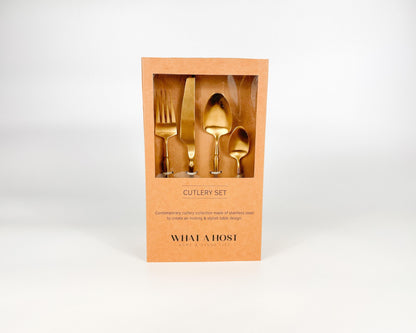 Paris Gold Stainless Steel Cutlery Sets x16/24 pieces