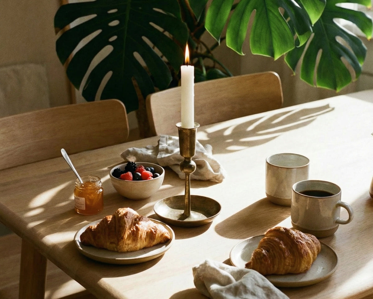 Noa Rustic Gold Candle Holder
