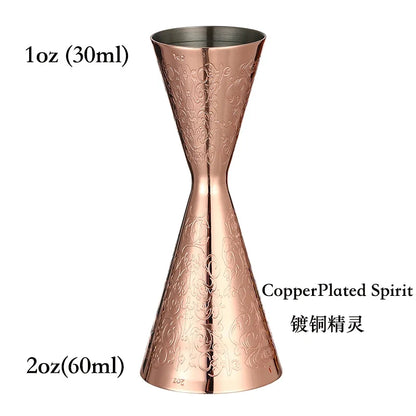 Double Cocktail Jigger with Etched Measurements – Stainless Steel