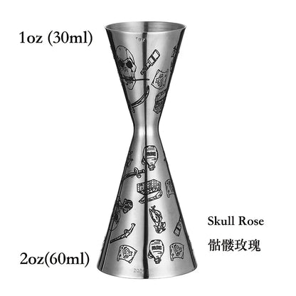 Double Cocktail Jigger with Etched Measurements – Stainless Steel