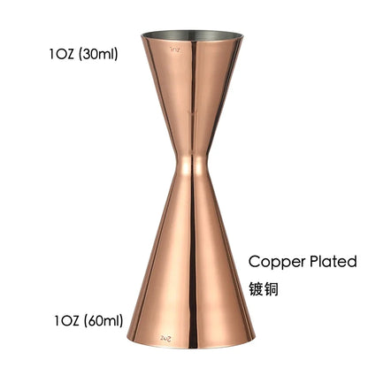 Double Cocktail Jigger with Etched Measurements – Stainless Steel