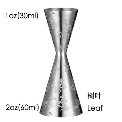Double Cocktail Jigger with Etched Measurements – Stainless Steel