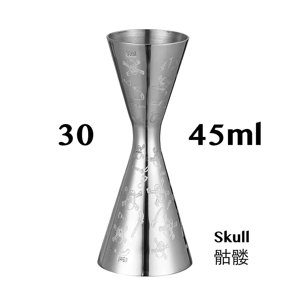 Double Cocktail Jigger with Etched Measurements – Stainless Steel