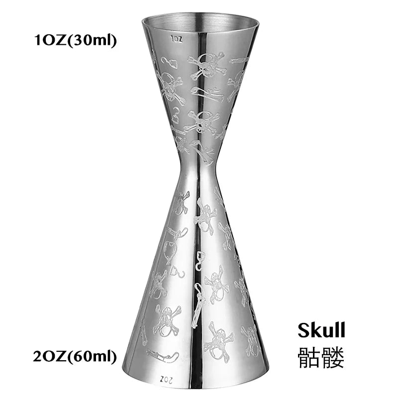Double Cocktail Jigger with Etched Measurements – Stainless Steel