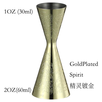 Double Cocktail Jigger with Etched Measurements – Stainless Steel
