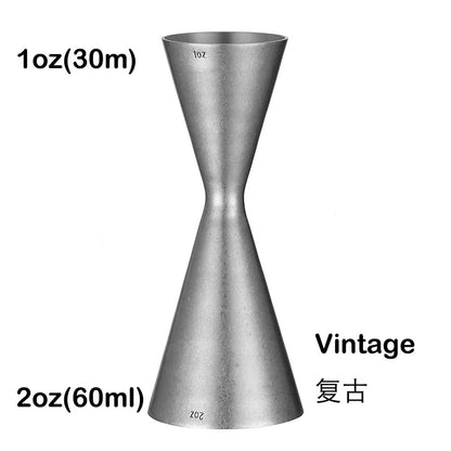 Double Cocktail Jigger with Etched Measurements – Stainless Steel