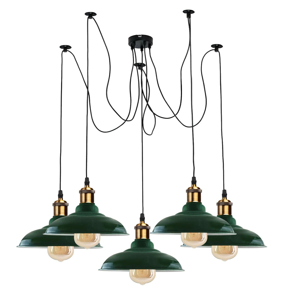 Industrial Spider Adjustable Multi Arm Pendant Light 5-Light E27~3399