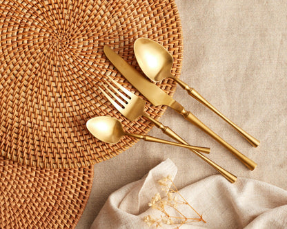 Paris Gold Stainless Steel Cutlery Sets x16/24 pieces